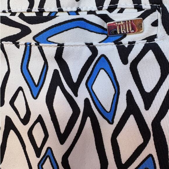Tail Athletic Skort with Black and Blue Diamond Pattern, Front Zip Pockets sz M - Picture 6 of 8